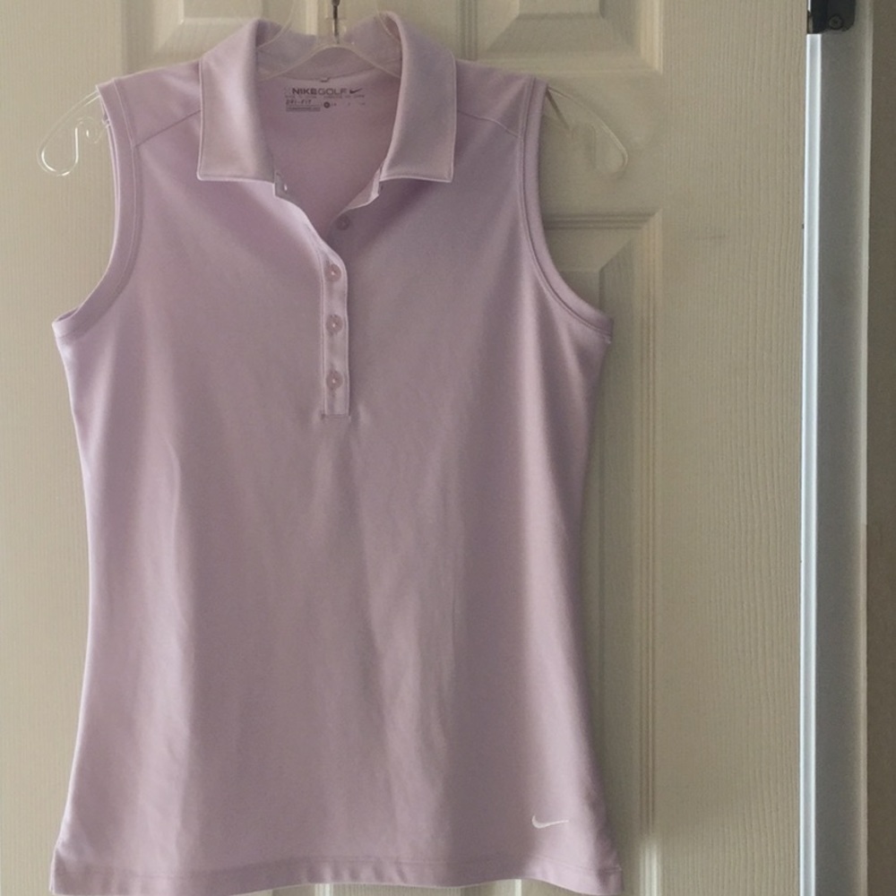 Nike ladies Dry fit Golf shirt Pink sz Small